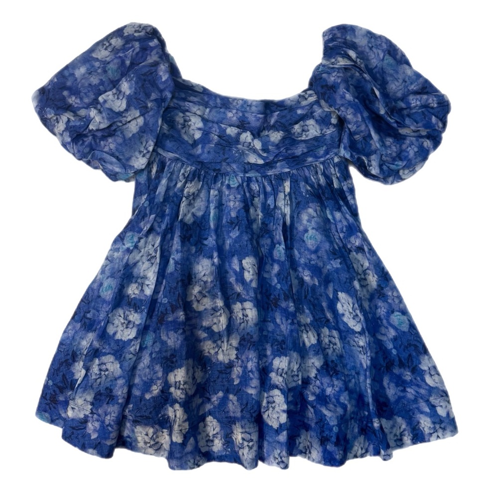Bardot Kali Tuck Blue Mini Dress Size XS NWT Garden Party Cottagecore